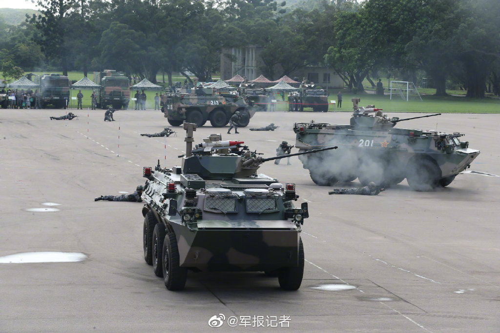 港特别行政区负责防务的军队,由中国人民解放军陆军,海军,空军部队