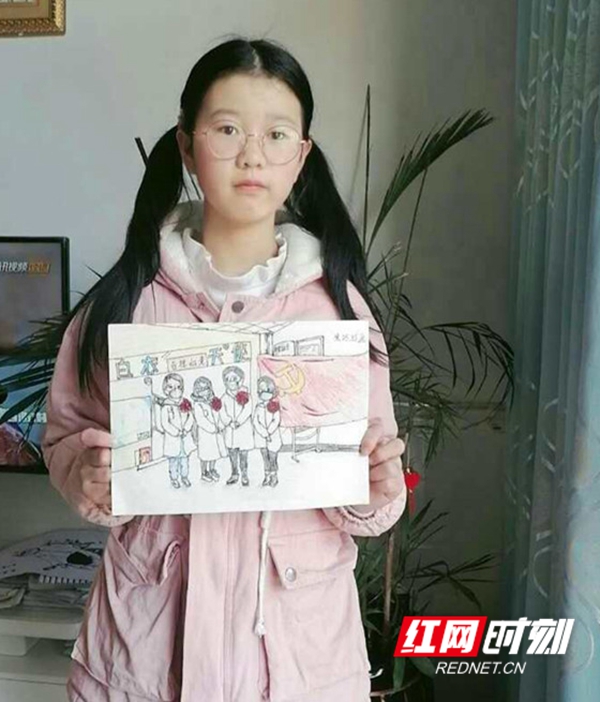 沅陵县五强溪镇:暖心儿童画 致敬抗疫一线的英雄