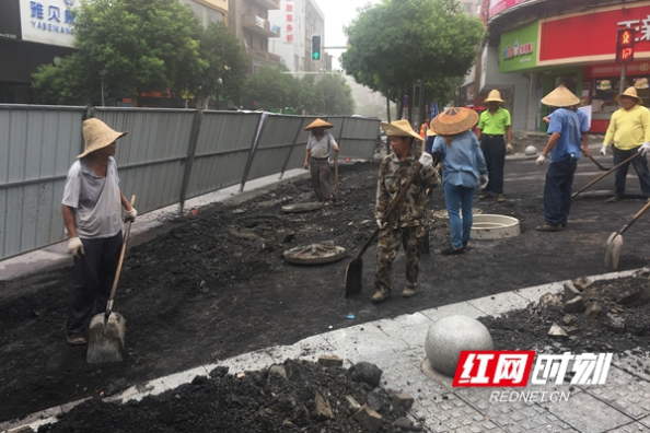 邵阳市城区中心路提质改造 预计10号恢复通行