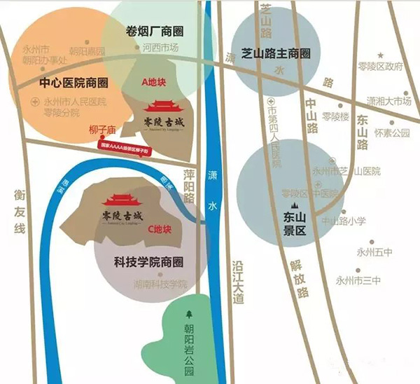 零陵古城路线图图片
