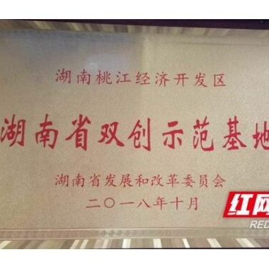 全市唯一！桃江经开区被授予为湖南省双创示范基地