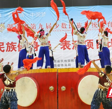湖南省第九届民运会：表演项目通道获第一名
