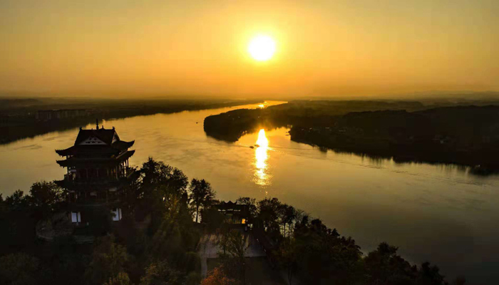 常德桃花源三日同辉奇景惹人醉