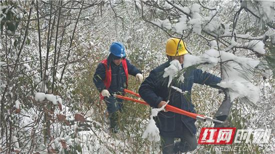 国网桑植县供电公司应对降温降雪“大考验