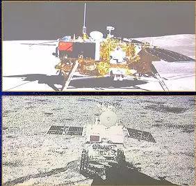 嫦娥四号着陆器与玉兔二号巡视器互拍（来源：央视）