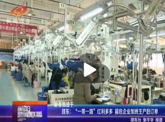 邵东：“一带一路”红利多多 箱包企业加班生产赶订单