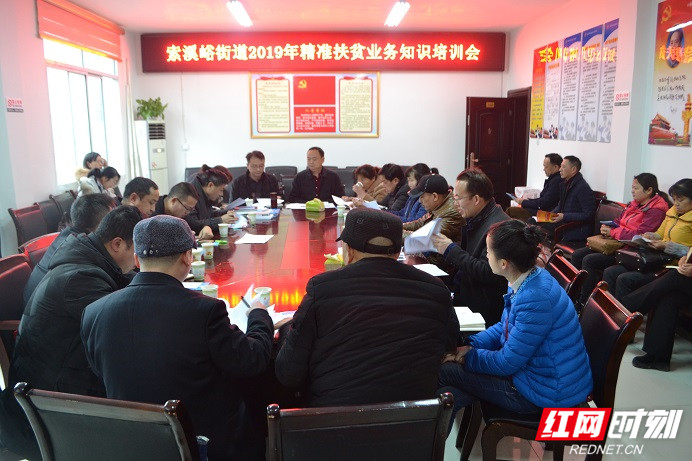 武陵源索溪峪街道组织开展2019年扶贫业务知识培训