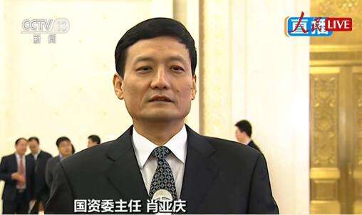 国务院国资委主任肖亚庆在“部长通道”答记者问
