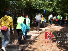 蓝山举行“治陋习 树新风”乡风文明建设年启动仪式暨全民健身登山活动