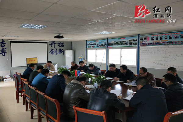 道县县领导到文体公园项目现场办公