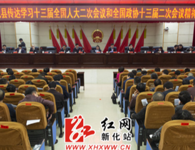 新化传达学习十三届人大二次会议和全国政协十三届二次会议精神