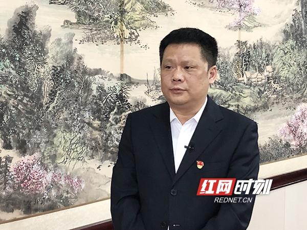 近日,衡南县委副书记,县长李军接受红网记者采访.