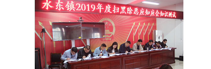 水东镇组织党员干部参加扫黑除恶专项斗争知识测试