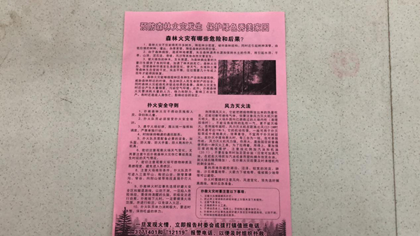 森林防火宣传单.