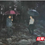 迎着暴雨巡查忙 排查隐患保安全