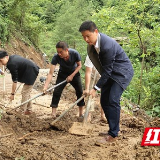 龙山：强降雨致使多处道路中断 干群合力紧急抢通
