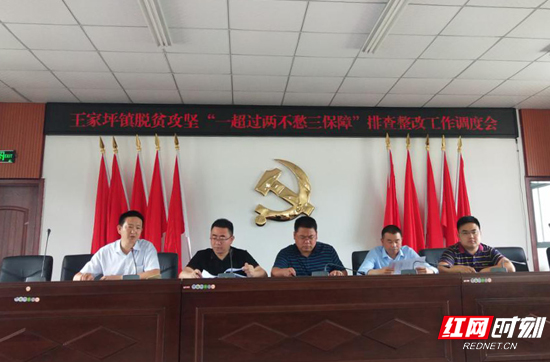 永定区王家坪镇“一超过两不愁三保障” 排查整改工作调度会召开