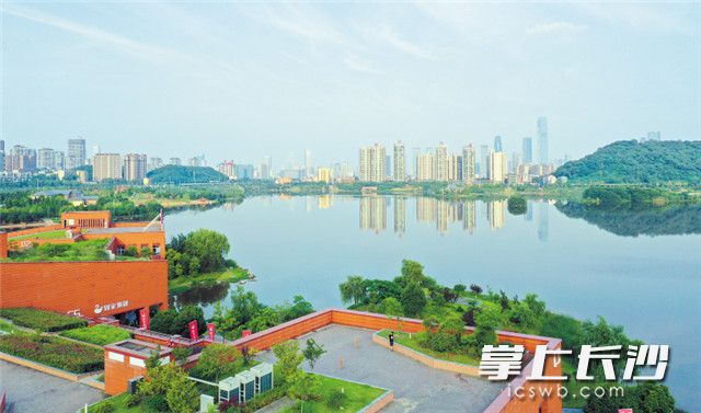初夏的长沙，不管行走在中心城区，还是漫步于田野，美丽的生态画卷迎面而来。图为西湖文化园。