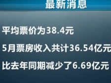 5月国内电影票房收入同比减少6.69亿元