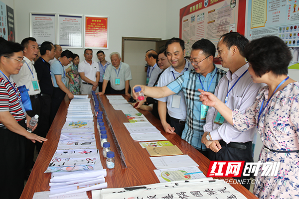 市、县领导观摩禁毒宣传阅览室.JPG