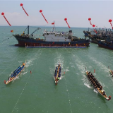 福建石狮：海上休渔活动多