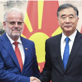 汪洋会见北马其顿议长扎费里 