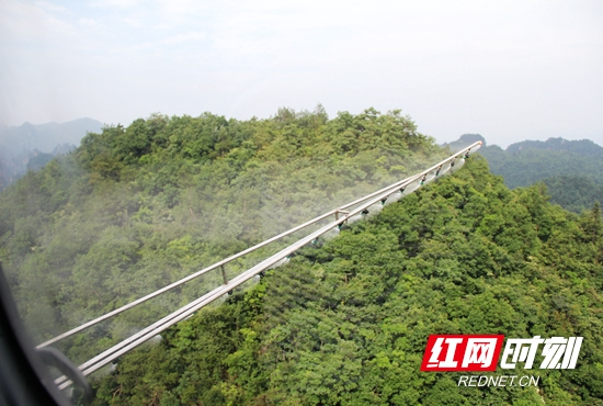 张家界武陵源：飞机洒药防病虫护松林