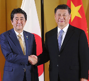 习近平会见日本首相安倍晋三