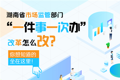 【图解】湖南省市场监管部门“一件事一次办”改革怎么改？你想知道的全在这里！