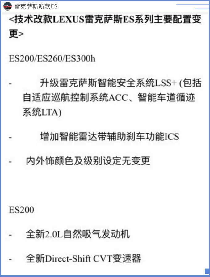 雷克萨斯产品规划曝光 年内8款新车/ES换发动机-图3
