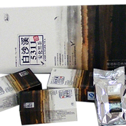 “白沙溪5311黑茶”选用特级黑毛茶，采用万担渥堆工艺，通过相关工艺进行精确控制，精制提炼而成，使得提取的茶叶品质较传统工艺有了新的突破，为白沙溪独有技术。