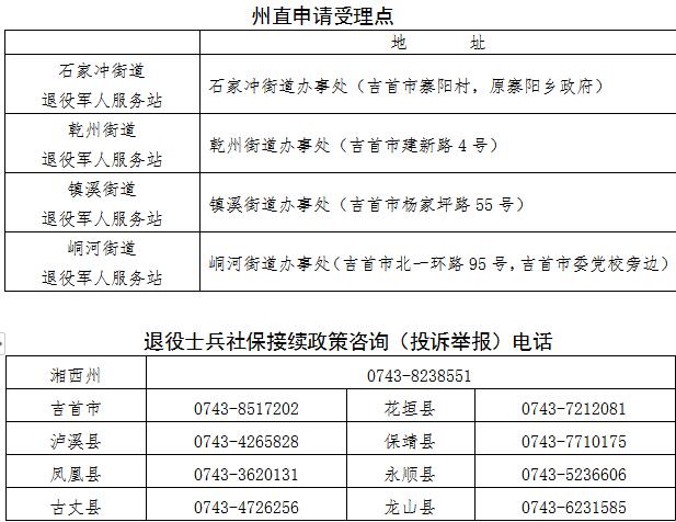 湘西自治州以政府安排工作方式退出現役士兵申請補繳社會保險有關事項