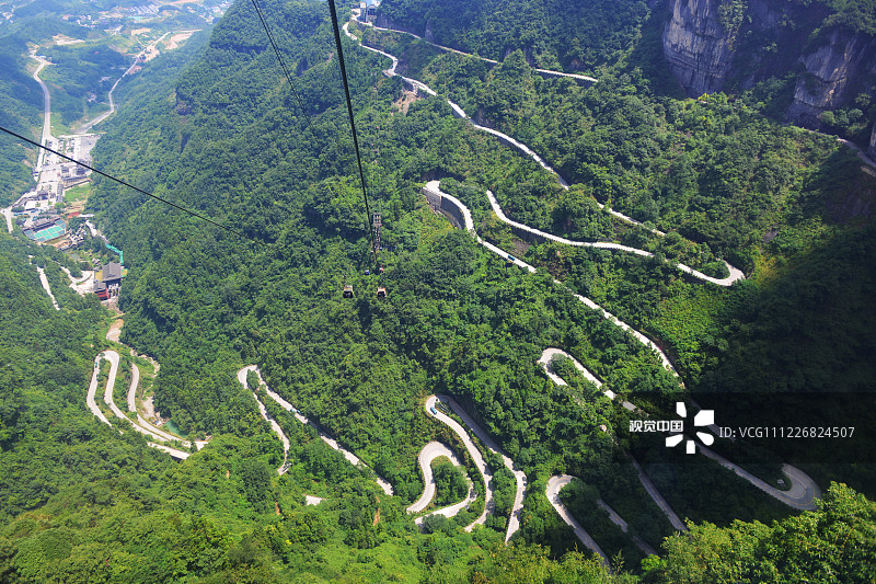 2019年7月25日，湖南张家界天门山景区绿树成荫，被称为