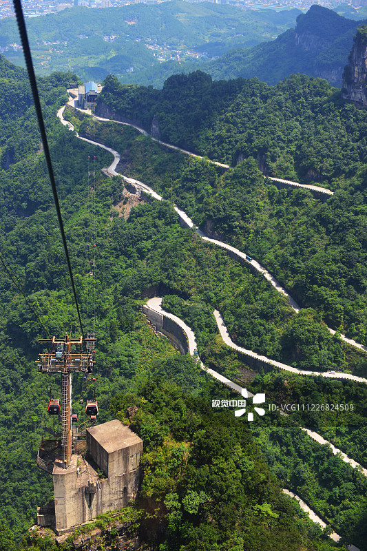 2019年7月25日，湖南张家界天门山景区绿树成荫，被称为