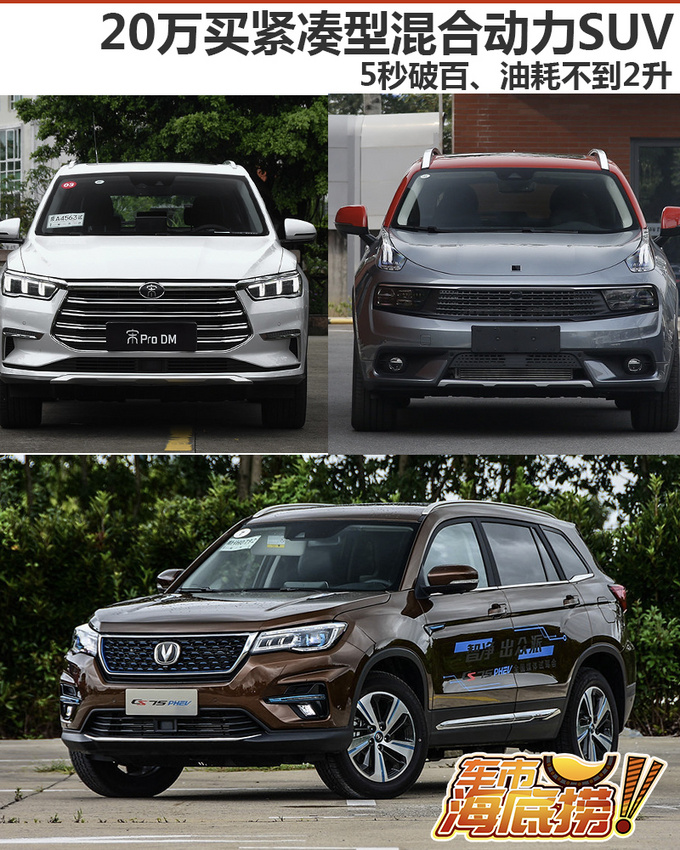5秒破百油耗不到2升20万买混合动力SUV-图1