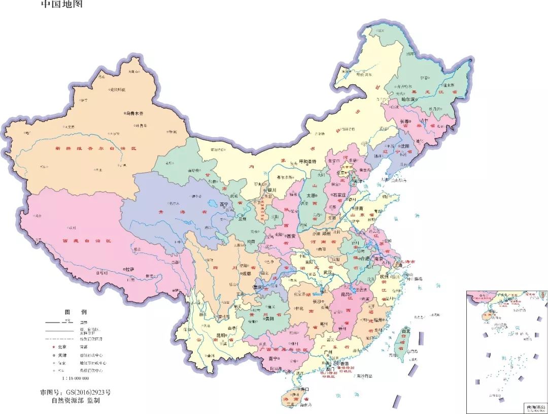 中国地图放大100倍图片