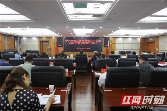 桑植县委理论学习中心组举行2019年第7次集中学习
