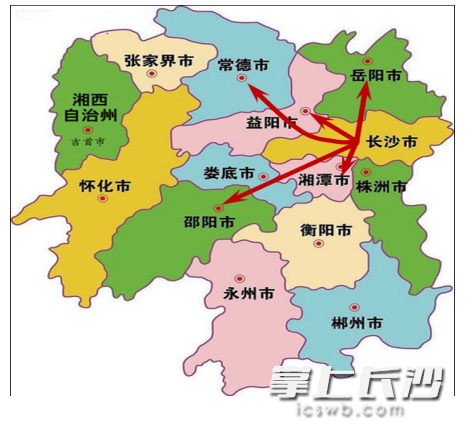 预测本地小型车辆省内主要流向图