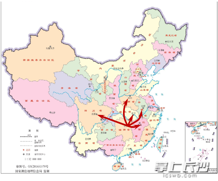 预测本地小型车辆省外主要流向图