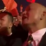 国庆联欢活动现场 香港“光头刘sir”高喊祖国万岁