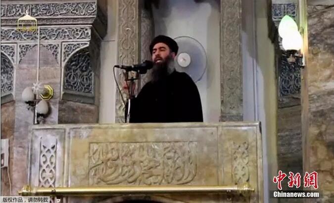 资料图:“伊斯兰国”(IS)最高头目巴格达迪。