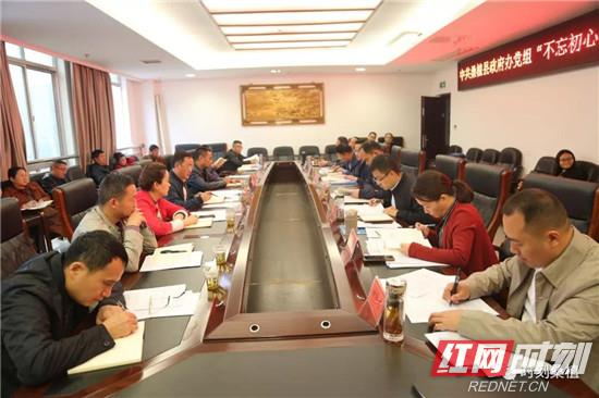 桑植县人民政府党组举行“不忘初心、牢记使命”主题教育集中学习