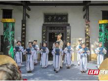 情景剧《天下大儒王船山》衡阳县湘西草堂门前首演