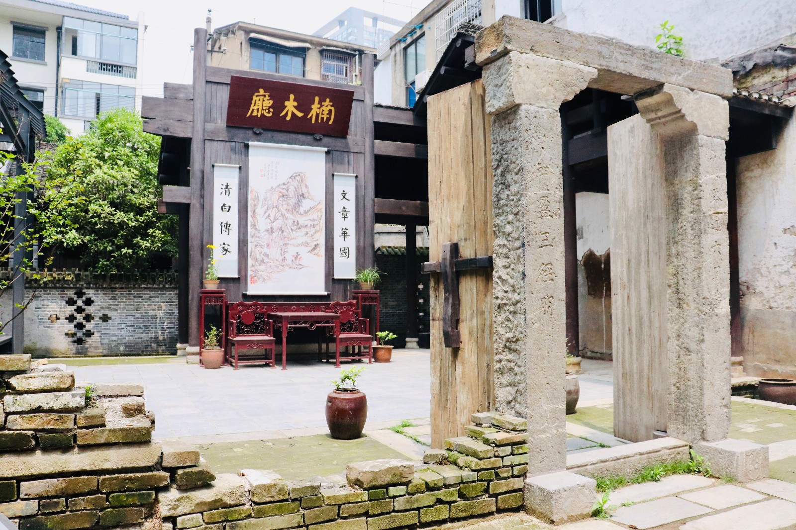 潮宗街历史文化街区内的街景楠木厅旧址。  长沙晚报全媒体记者 李卓 摄