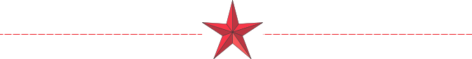 简约红色五角星分割线
