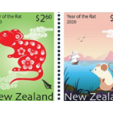 新西兰发行2020中国鼠年生肖邮票