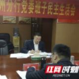 邮储银行湘西州分行党委召开2018年度民主生活会议