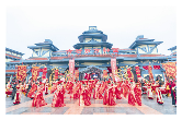 长沙方特元旦推出国潮庙会 市民尽享非遗大餐
