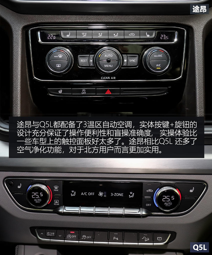 途昂/Q5L对比评测：内饰