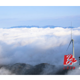 蓝山：雨过天晴 云冰山风力发电群摇身一变为仙境